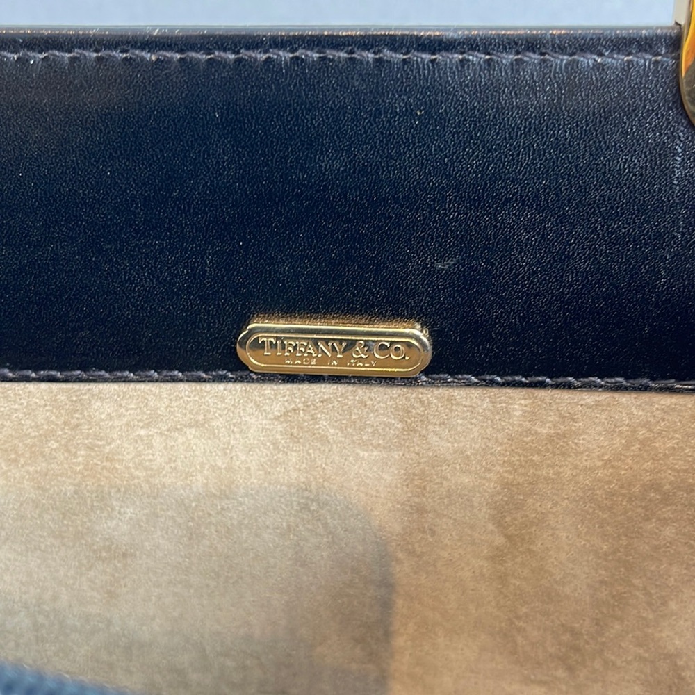 Authentic Tiffany Black Leather Briefcase - Picture 5 of 9